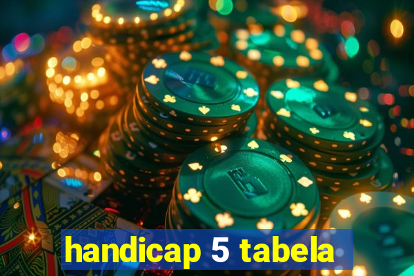 handicap 5 tabela